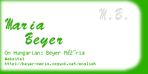 maria beyer business card